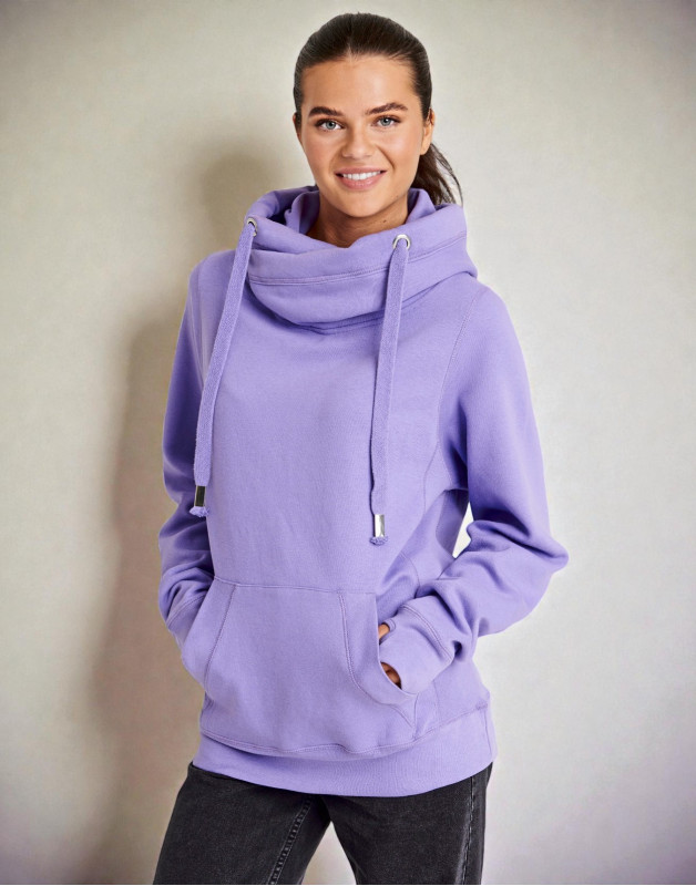 CROSS NECK HOODIEJH021JUST HOODS